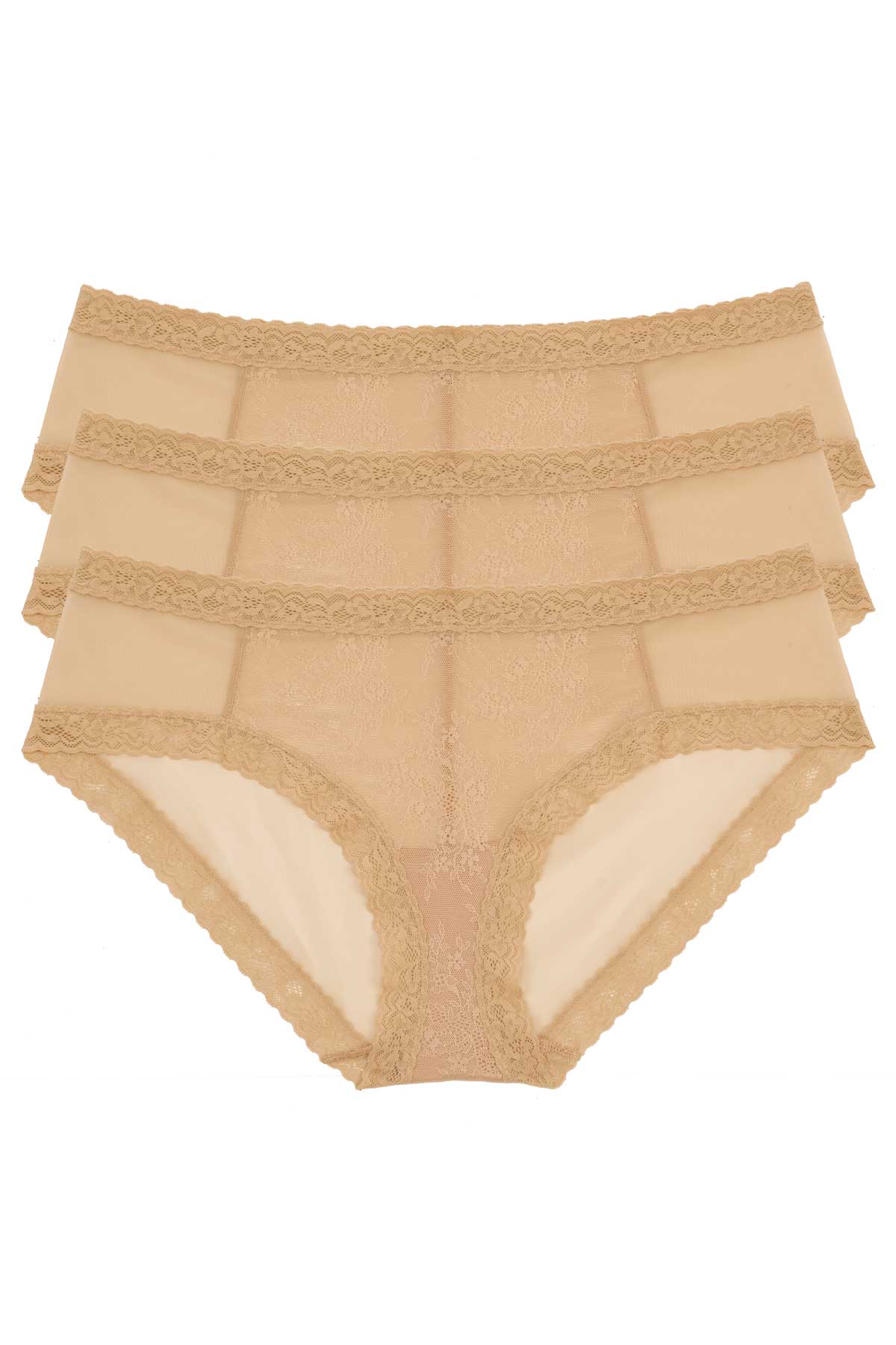 3-pack invisible hipster briefs - Beige - Ladies