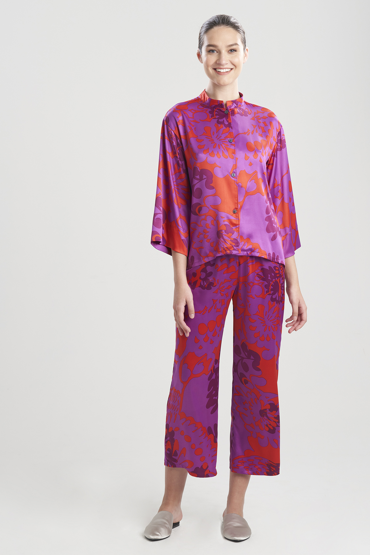 LV inspired Satin Silk Pajamas, Women's Fashion, Tops, Blouses on