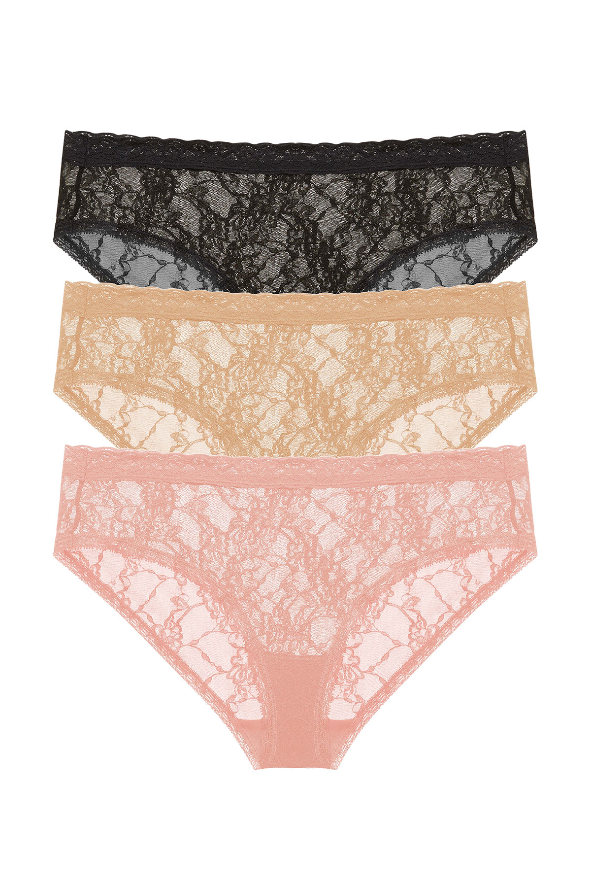 Bliss Allure One-Size Lace Girl Brief 3-Pack