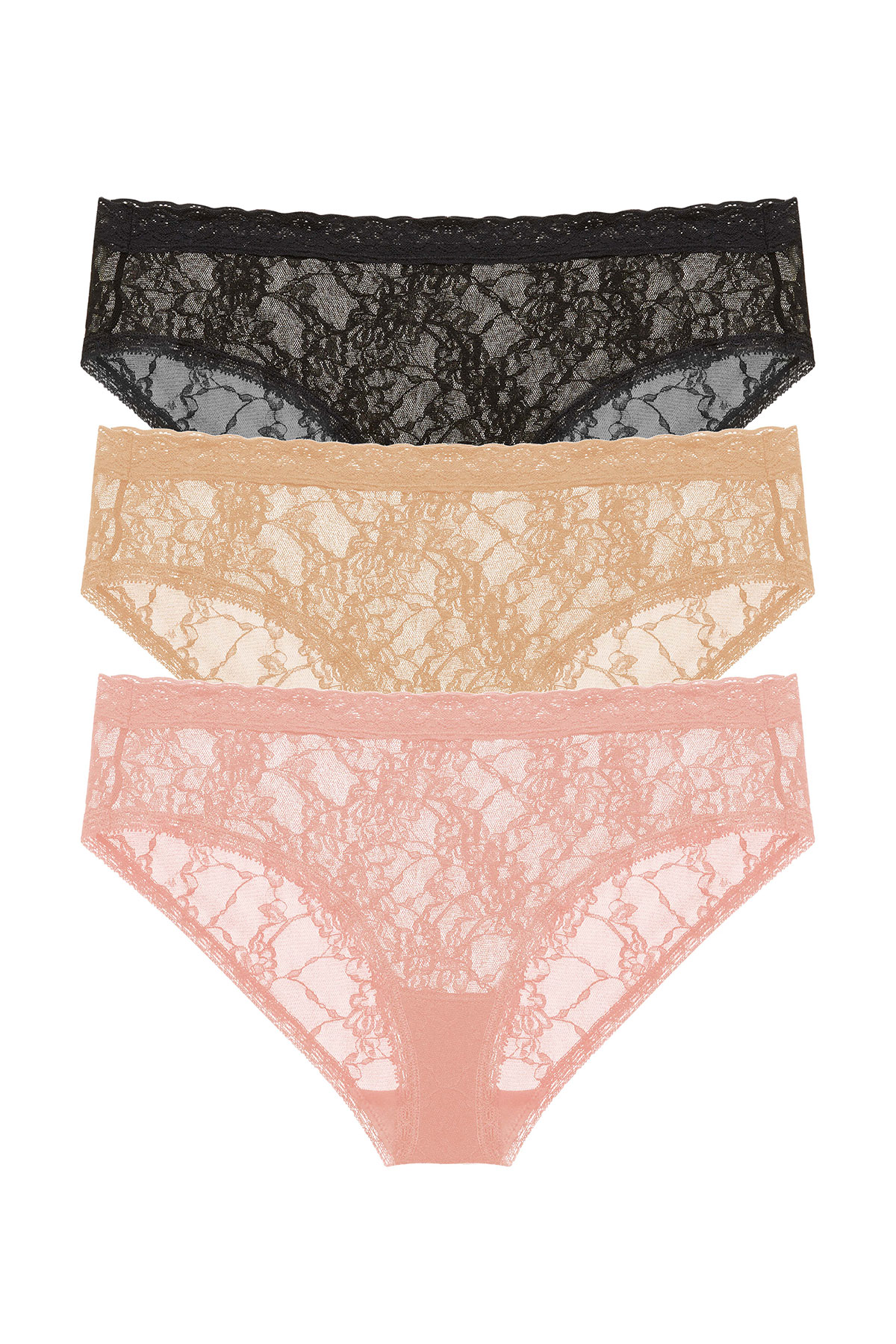 Natori Bliss Girl Comfortable Brief Panty Underwear With Lace Trim