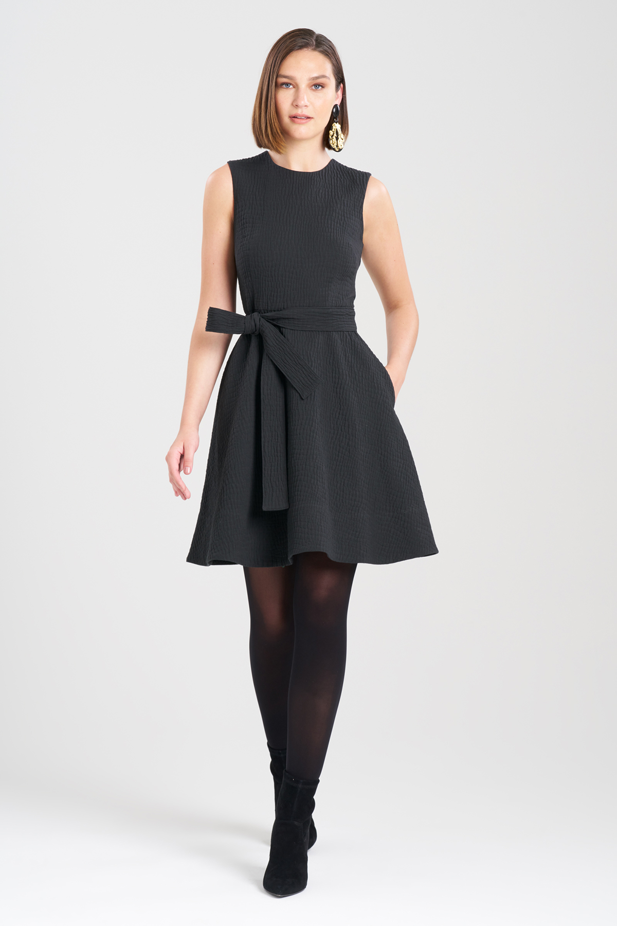 Buy Textured Cotton Jacquard Fit & Flare Dress and Dresses - Shop Natori  Online