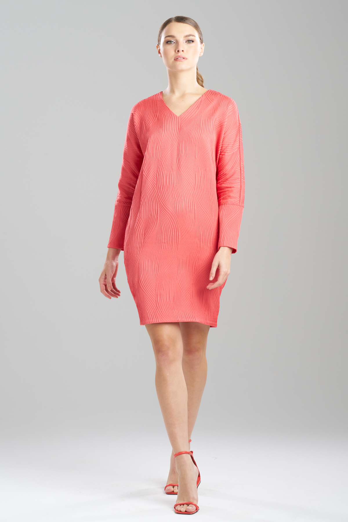 Buy Scroll Jacquard Wedge Dress Online | Natori