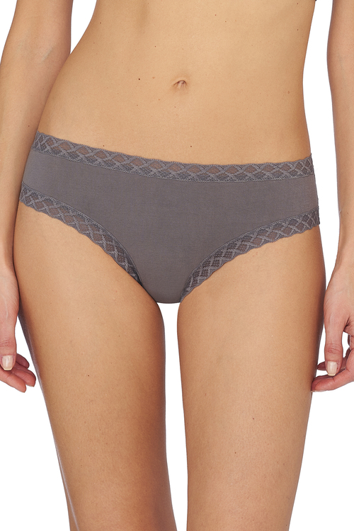 Natori Bliss Girl Comfortable Brief Panty Underwear With Lace Trim In Anchor