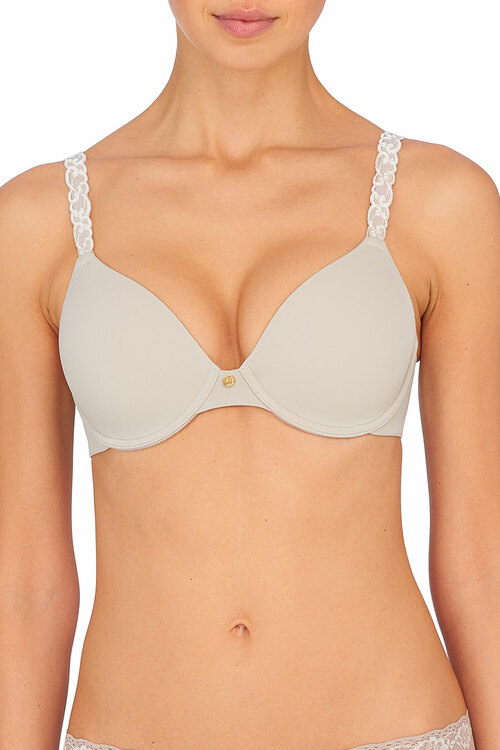 Natori Pure Luxe Full Fit Coverage T-shirt Everyday Support Bra (34ddd) Women's In Marble/mascarpone