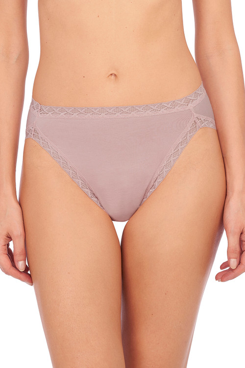 Natori Bliss French Cut Brief Panty Underwear With Lace Trim In Antique