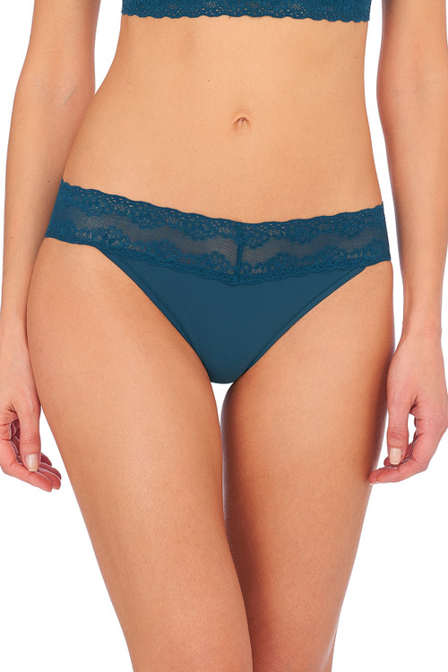 Natori Bliss Perfection One-size Thong In Deep Jade