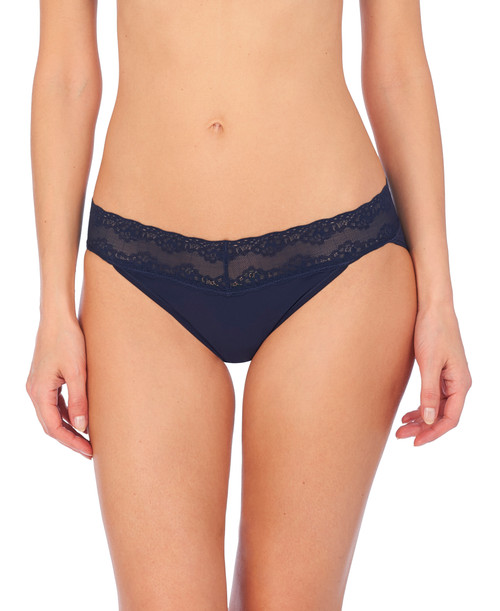 Natori Bliss Perfection One-size V-kini 3 Pack Panty In Navy/vine/moonlight Cheetah