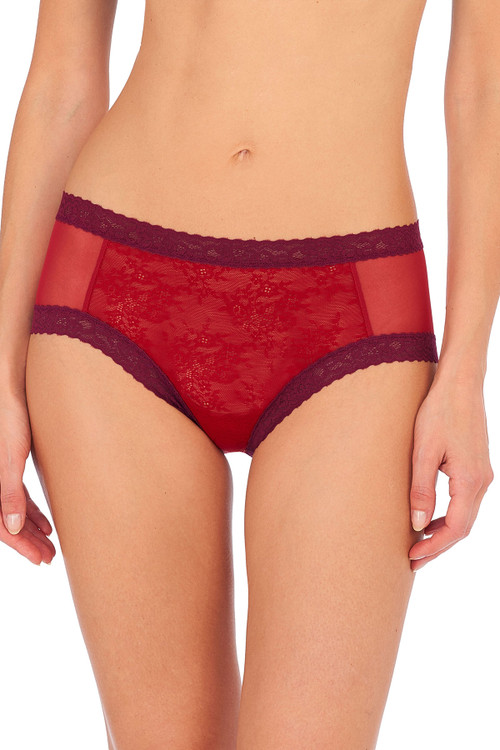 Natori Escape Girl Brief Panty In Strawberry/cabernet