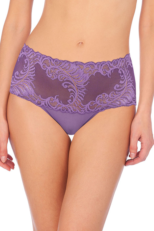 Natori Feathers Girl Brief Panty In Blue Lavender