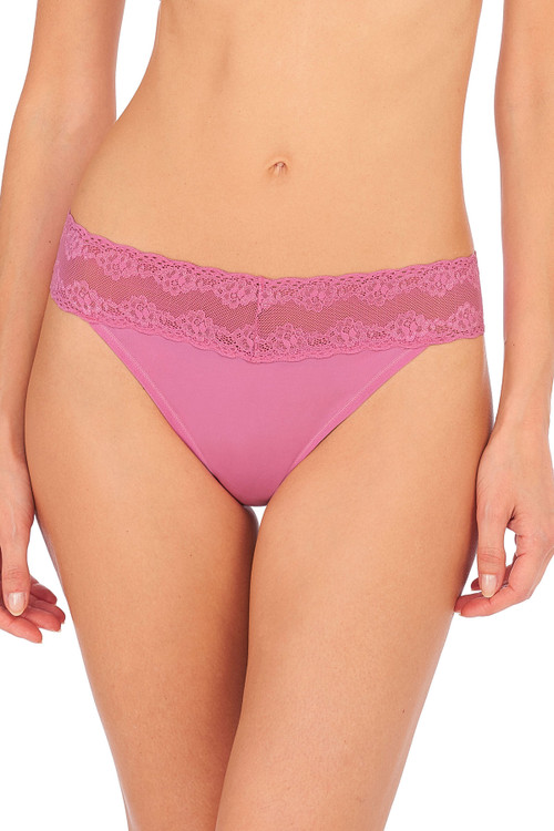 Natori Bliss Perfection One-size Thong In Violet Quartz