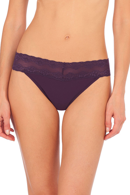 Natori Bliss Perfection One-size Thong In Blackberry