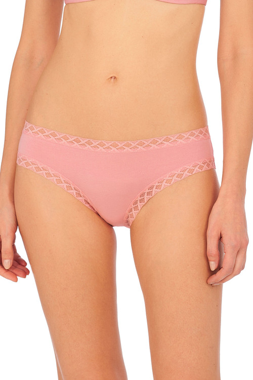 Natori Bliss Girl Comfortable Brief Panty Underwear With Lace Trim In Blossom