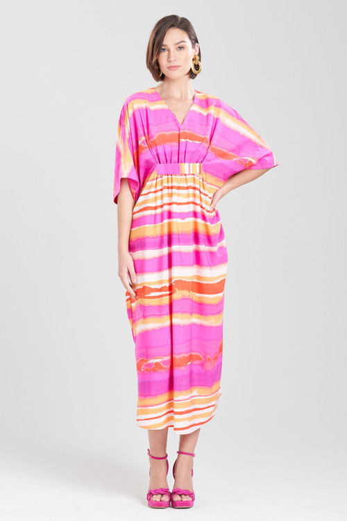 Natori Nikko Caftan Dress, Women's, Pink, Size XS