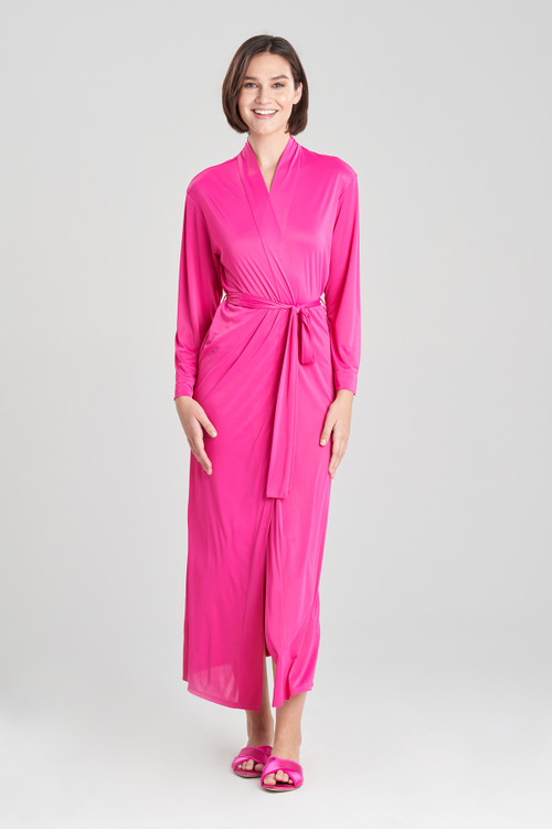 Natori Aphrodite Wrap Robe In Fuchsia Pink