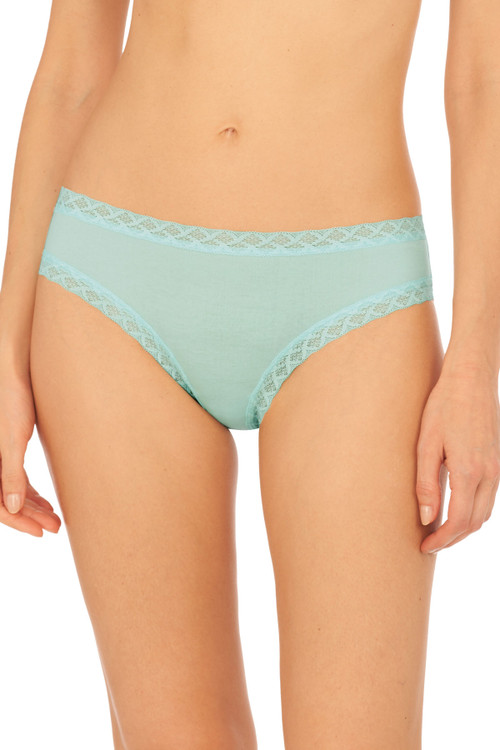Natori Bliss Girl Comfortable Brief Panty Underwear With Lace Trim In Julep