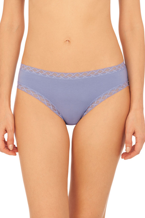 Natori Bliss Girl Comfortable Brief Panty Underwear With Lace Trim In Bluebell