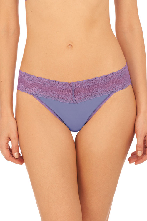 Natori Bliss Perfection Soft & Stretchy V-kini Panty Underwear In Bluebell/violette
