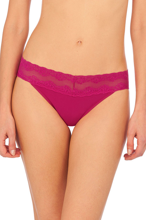 Natori Bliss Perfection Soft & Stretchy V-kini Panty Underwear In Electric Fuchsia