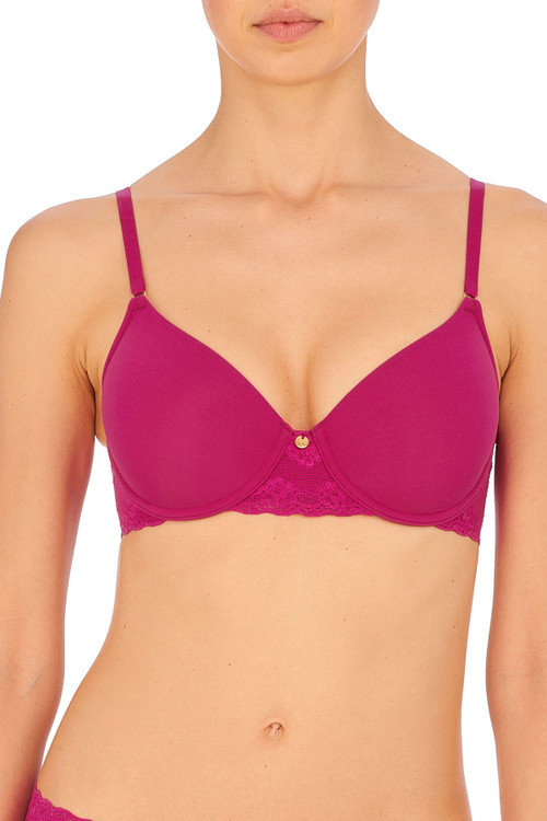 Natori Bliss Perfection Contour Underwire Soft Stretch Padded T-shirt Everyday Bra (38b) Women's In Electric Fuchsia