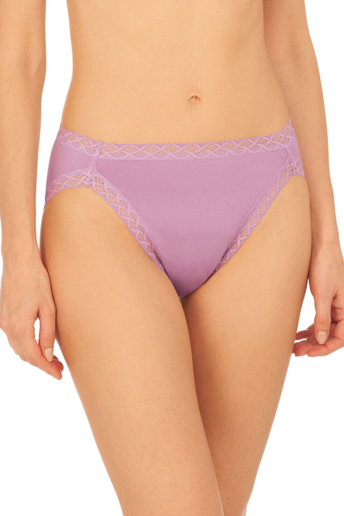 Natori Bliss French Cut Brief Panty Underwear With Lace Trim In Freesia