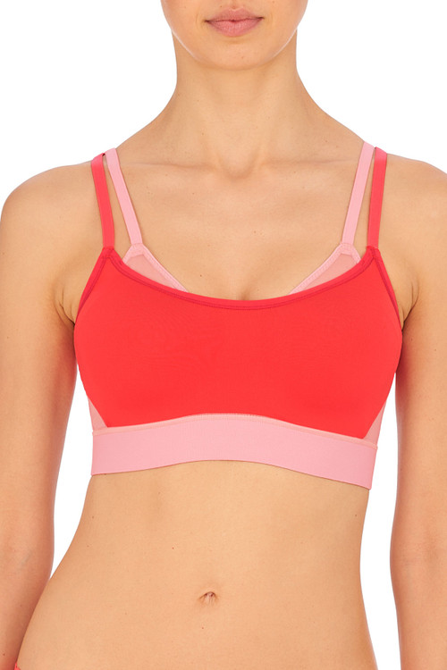 Natori Gravity Contour Underwire Coolmax Sports Bra (32b) In Electric Pink/crocus