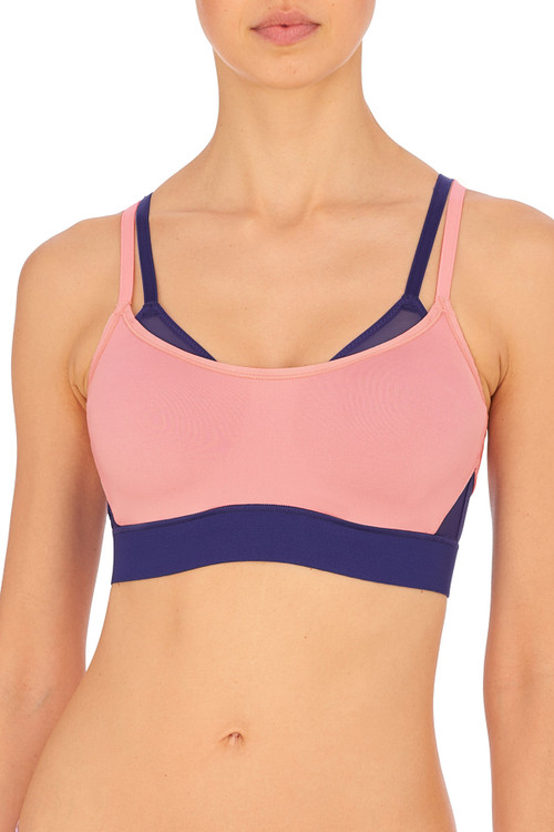 Natori Gravity Contour Underwire Sports Bra In Blossom/dewberry