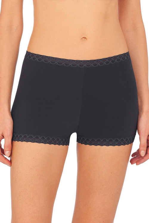 Natori Bliss Cotton Shorts Panty In Ash Navy