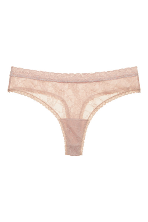 Natori Bliss Allure One-size Lace Thong In Rose