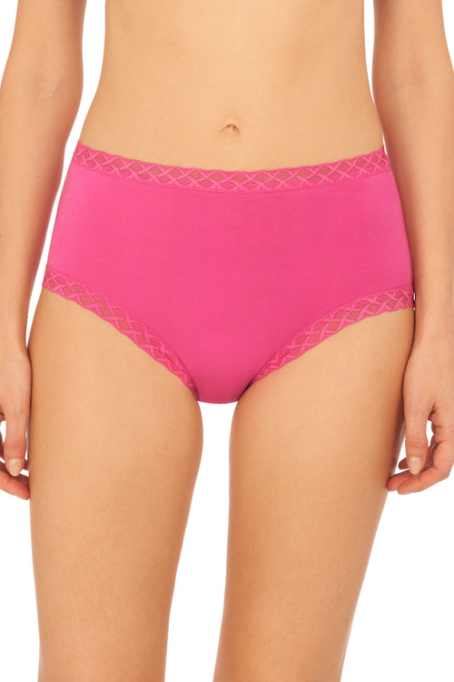 Natori Bliss Full Brief Panty In Bright Coral