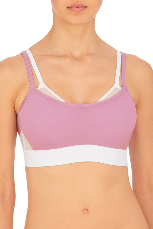 Natori Gravity Contour Underwire Coolmax Sports Bra (34h) In Freesia/bright White