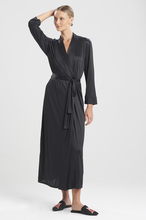 Natori Aphrodite Wrap Robe In Bright Heather Coral