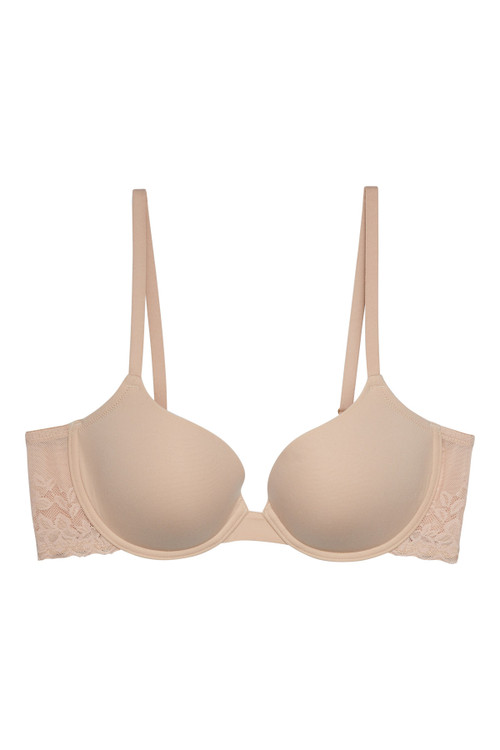 Wear Everywhere Smooth Non Wired Push Up T-Shirt Bra Mocha