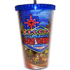 FRONT Las Vegas Neon Sign Plastic Tumbler with straw.