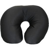 Back side of the neck travel pillow is solid black.