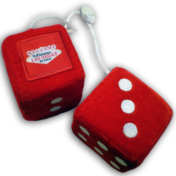 Red Hot Las Vegas Souvenir Fuzzy Dice