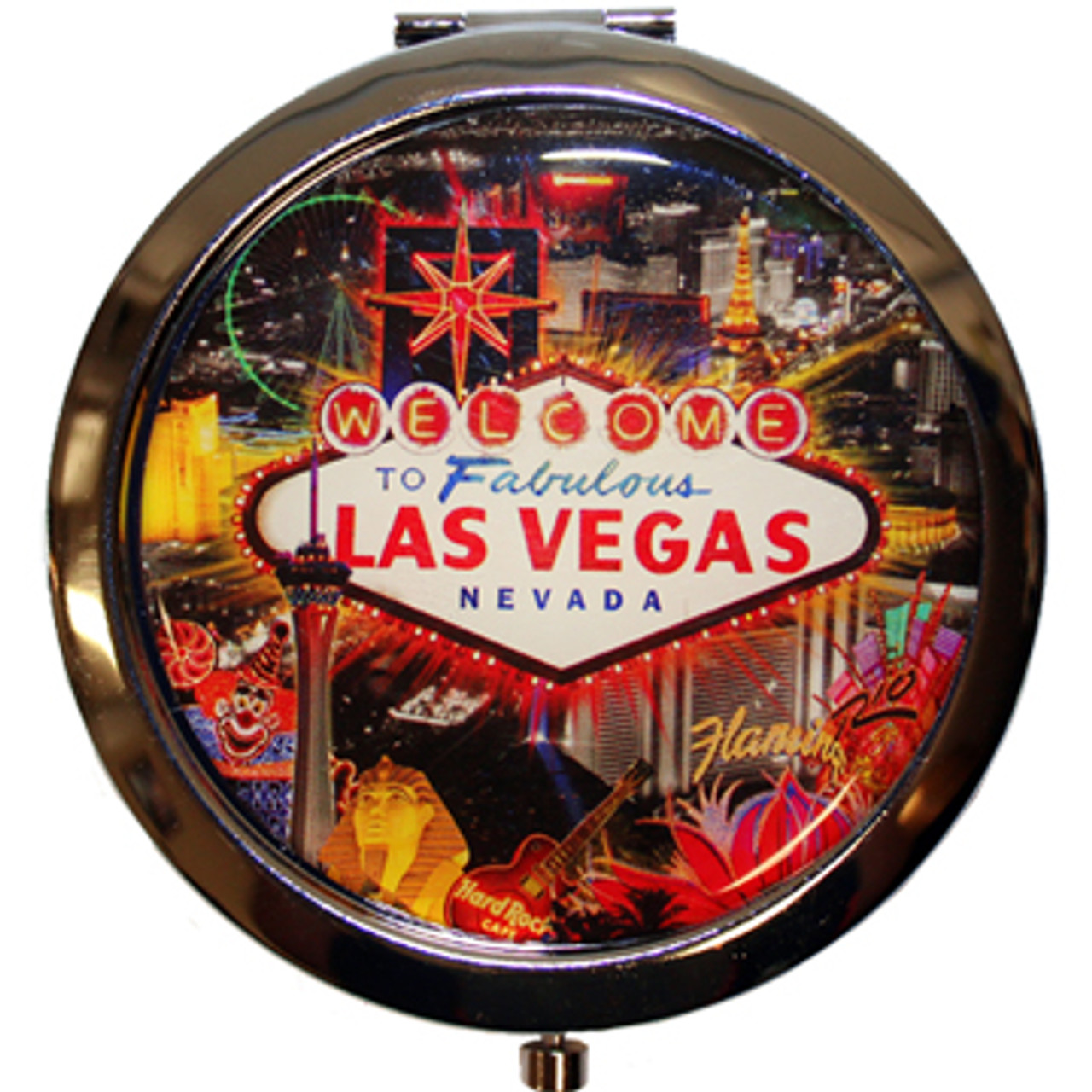 Las Vegas Compact Mirror Color Line- las vegas lady gift souvenir