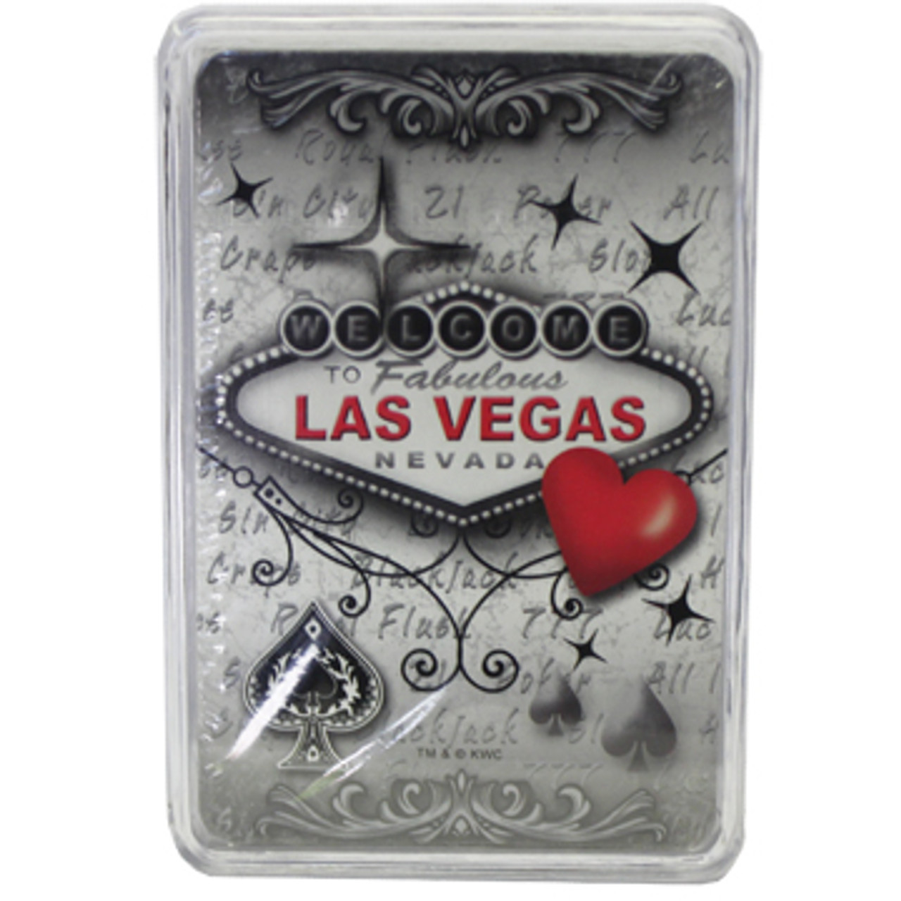 Las Vegas Red & Gray Playing Cards Souvenir- las vegas gifts shoppes