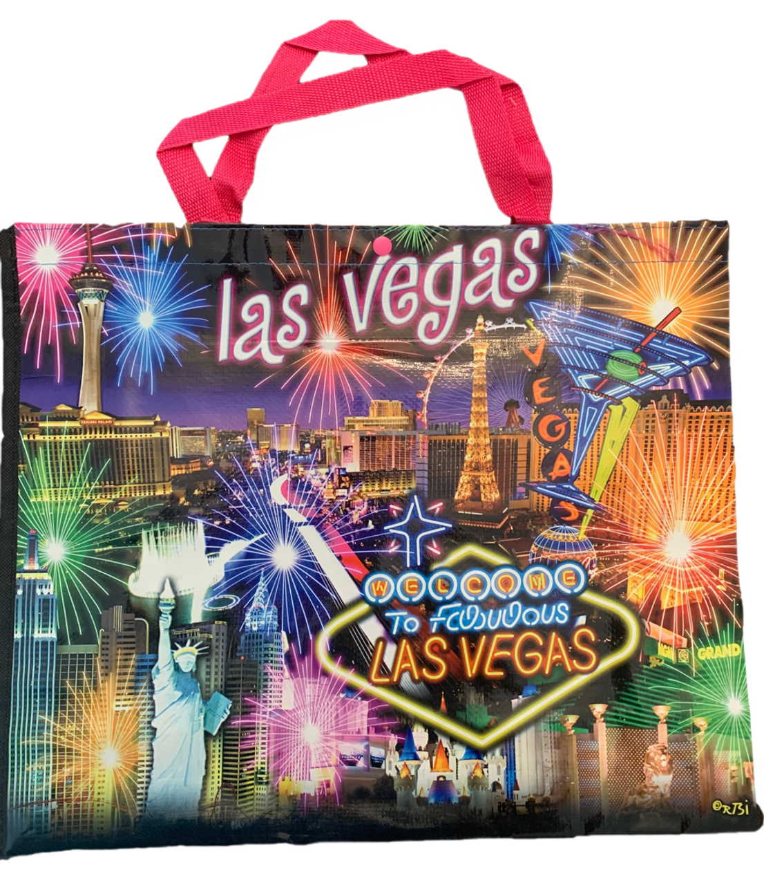 Jumbo All Black Las Vegas Souvenir Tote Bag- las vegeas giftshop