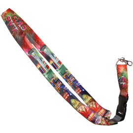 Colorful Las Vegas Lanyard with strong clip in our Fireworks souvenir design.