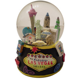 LV Sunset LARGE Snowglobe/Snowdome- las vegas giftshop cheap lv souvenirs  best source online