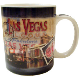 Las Vegas Souvenir "Postage Stamp" Design Mug-10oz