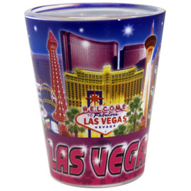 Las Vegas "Blue/Purple Collage" Shotglass