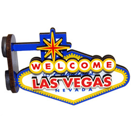 Front of Las Vegas Sign Magnet 3-D sticks out from Surface. Welcome to Vegas
