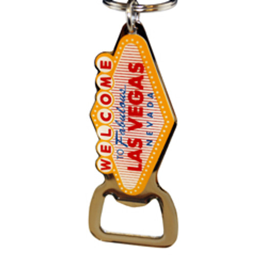 Las Vegas Famous Sign Shape Bottle opener Keychain.