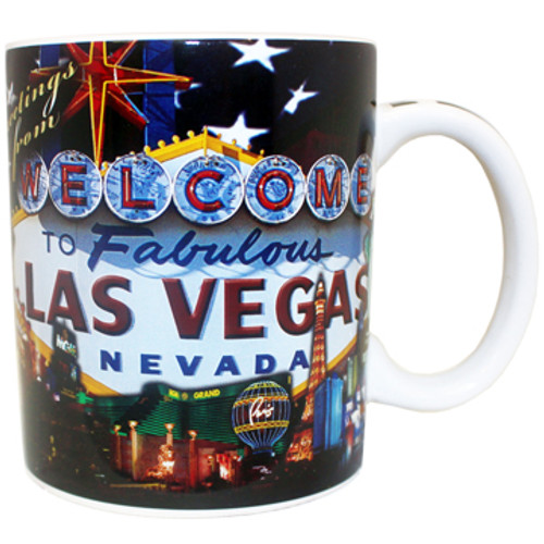 US Flag Las Vegas Nevada Ceramic Large Mug- 11oz.