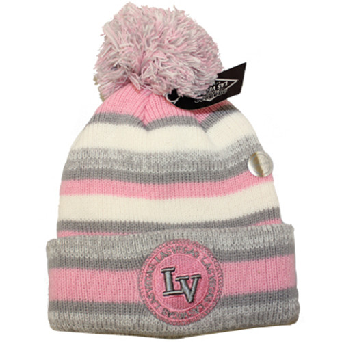 child toboggan from las vegas with pink and a puff