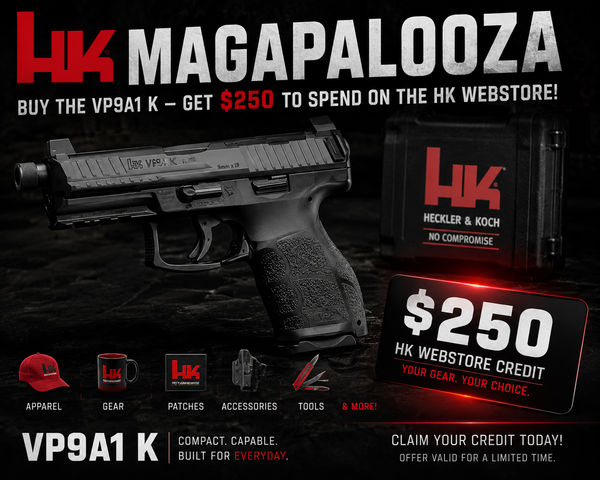 H&K VP9A1 K TACTICAL, OE, VTX 2-15 RD MAGS,  Vortex Defender CCW