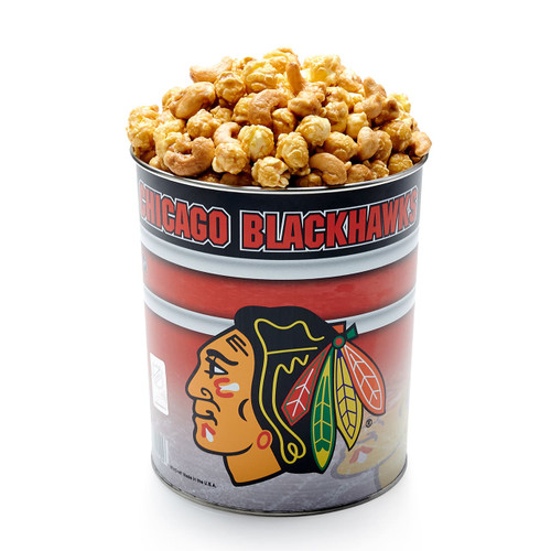 BLACKHAWKS  TIN Cashew Caramelcorn Nut Glaze