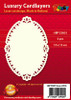 Luxury Cardlayers 3pc Oval C5831 Ivory Laser-Cut Card Accents Making