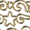 DD7089 Star Ornament Corners GOLD Peel Stickers One 9x4 Sheet